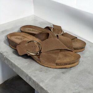 Yokono | Cork Bed Suede Sandals Birki Style Made In Spain Buckle